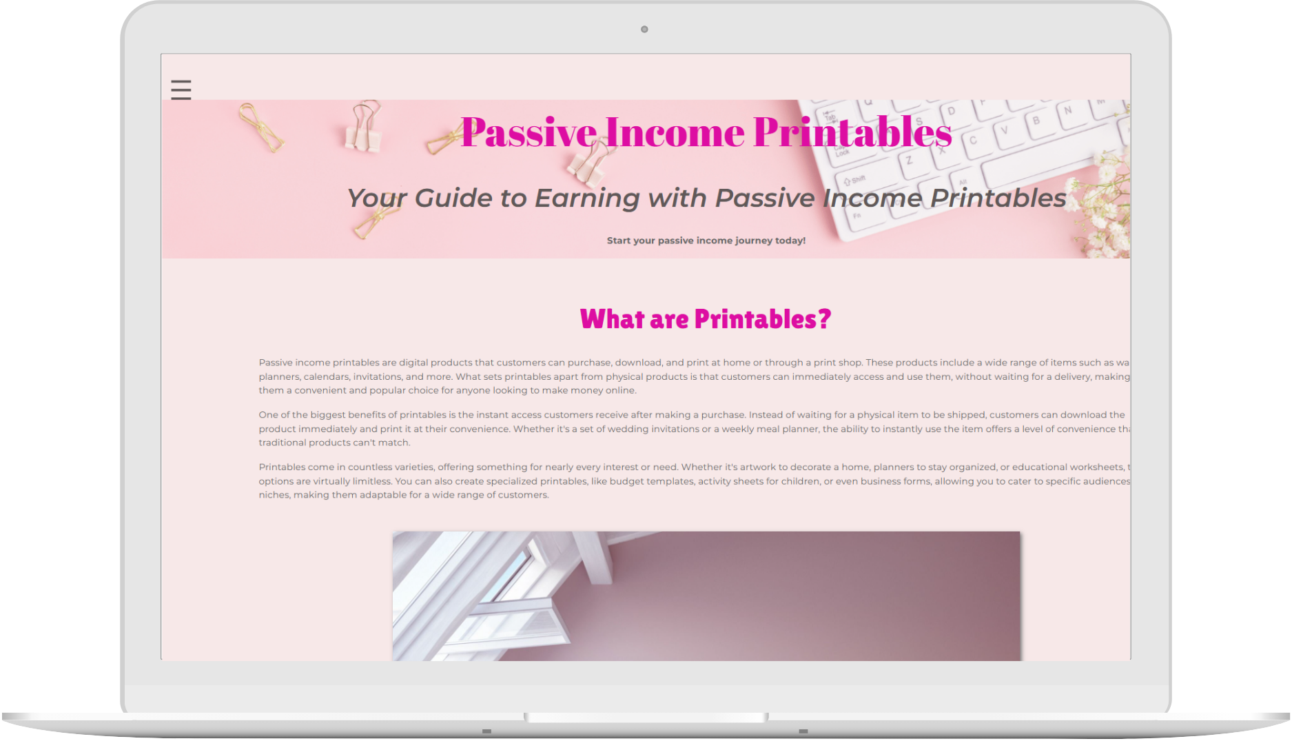 Passive Income Printables Website
